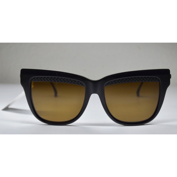 BOTTEGA VENETA NWT BV0074S 002 BLACK BROWN CAT EYE SUNGLASSES. 53mm main image 10